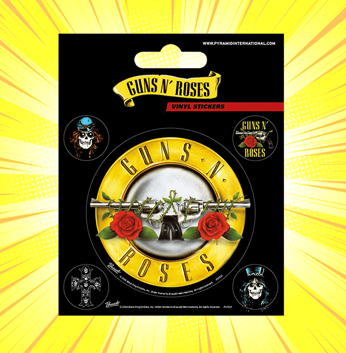 Guns N Roses Bullet Logo Sticker - www.entertainmentstore.in