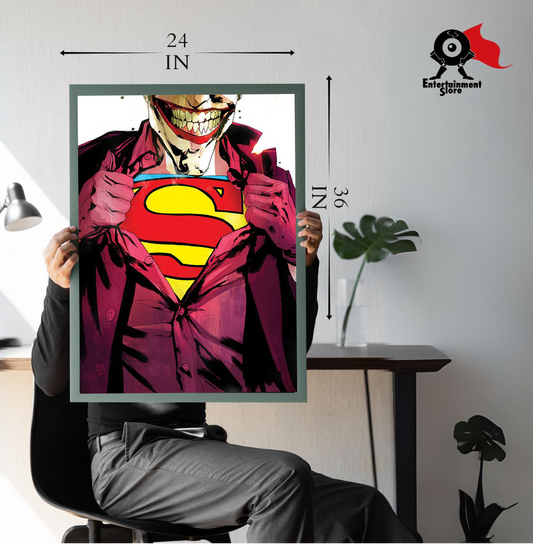 Joker Superman Logo Maxi Poster