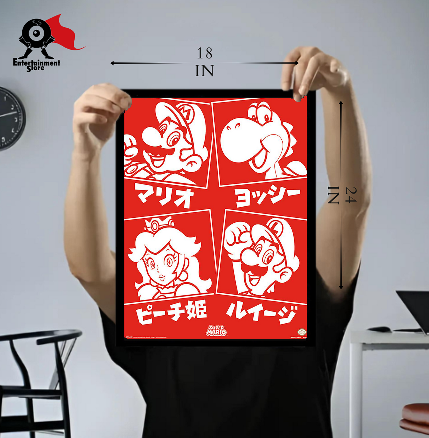 Super Mario Japanese Characters Mini Poster