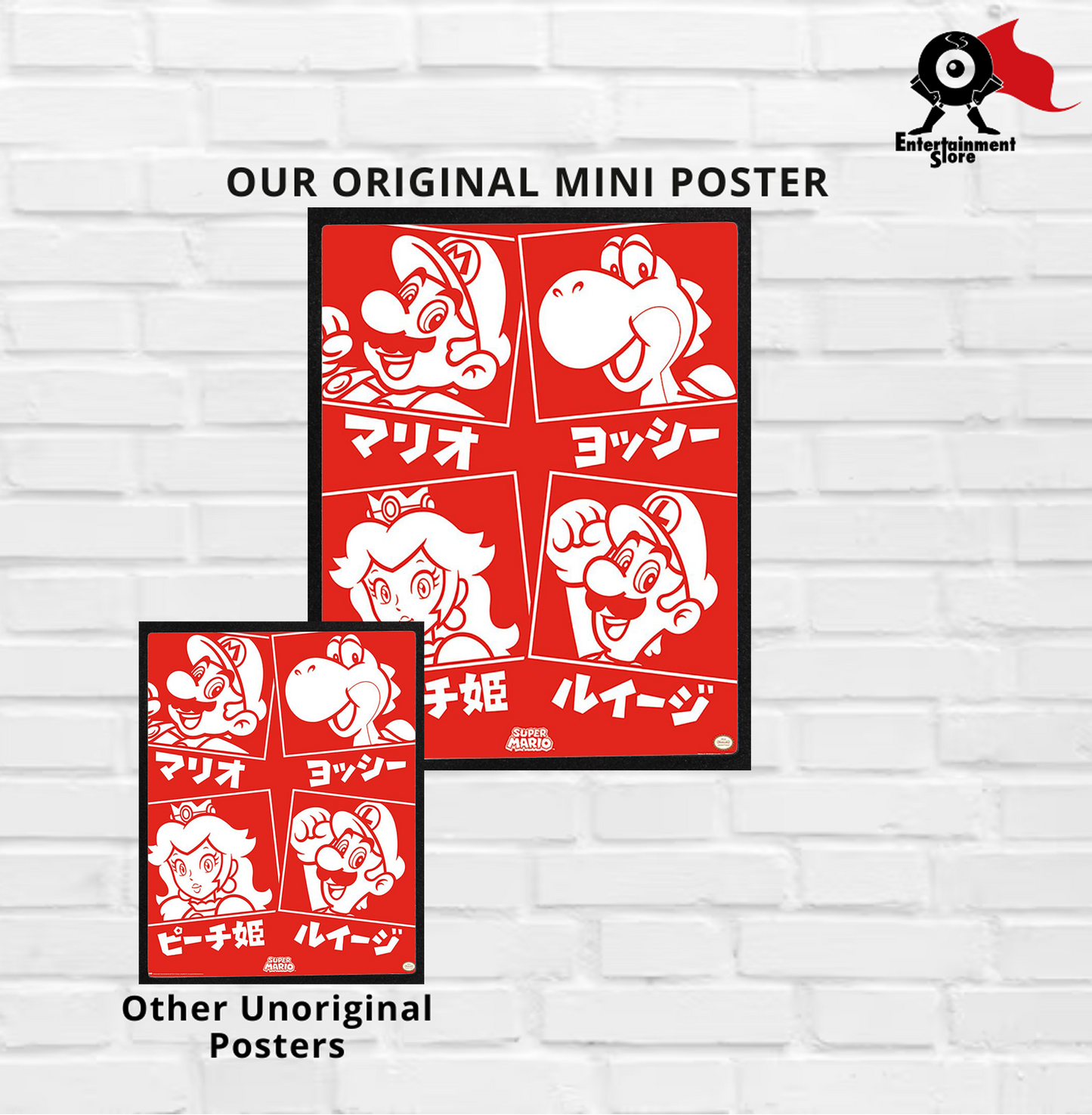 Super Mario Japanese Characters Mini Poster