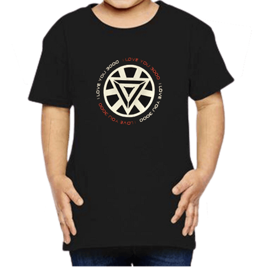 Iron Man I Am Arc Reactor Glow In The Dark Black Kids T Shirt - www.entertainmentstore.in