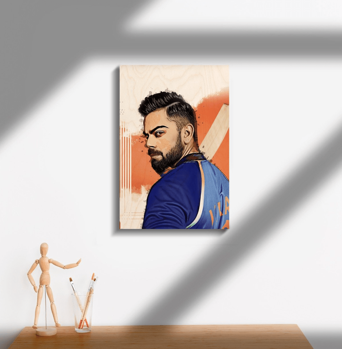 Virat Kohli Wood Print