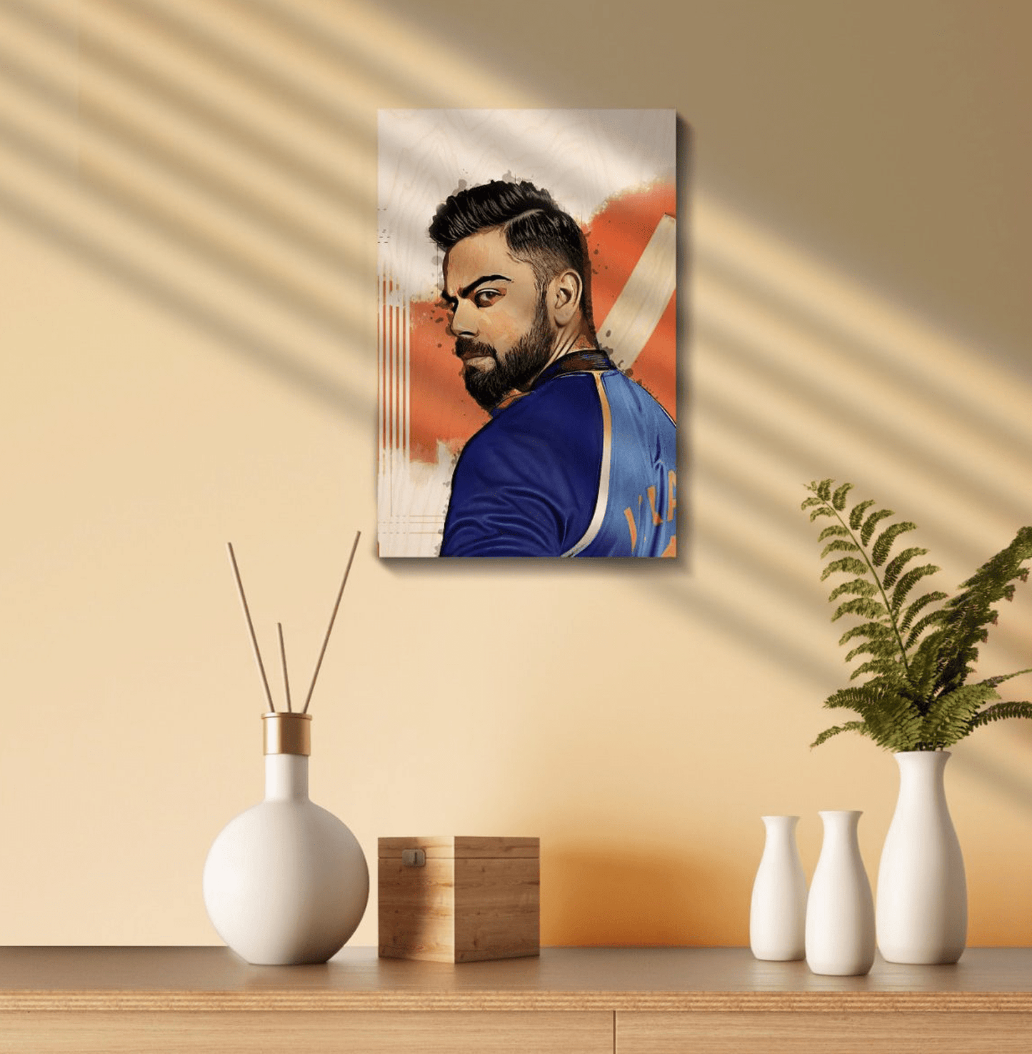 Virat Kohli Wood Print