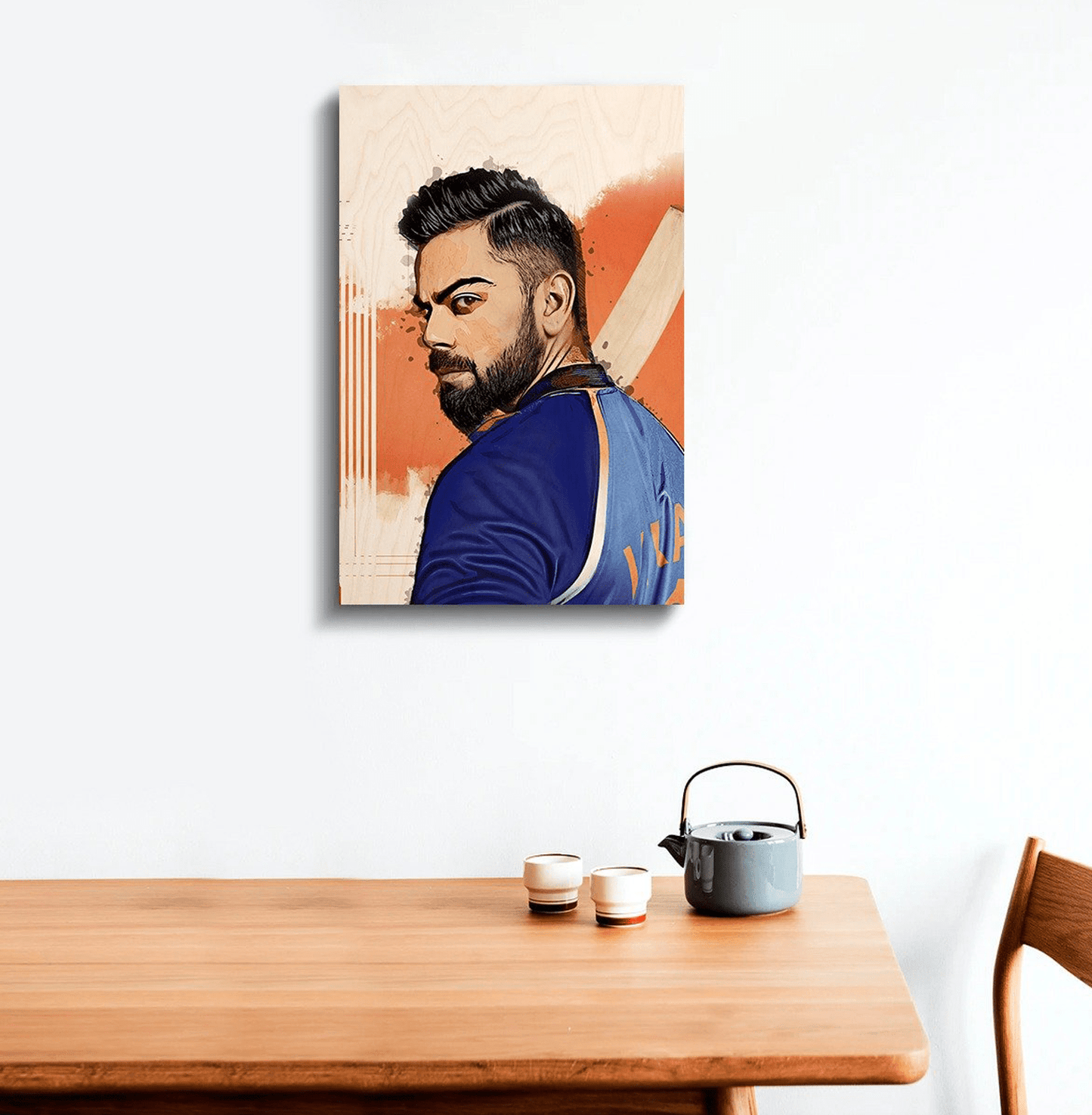 Virat Kohli Wood Print