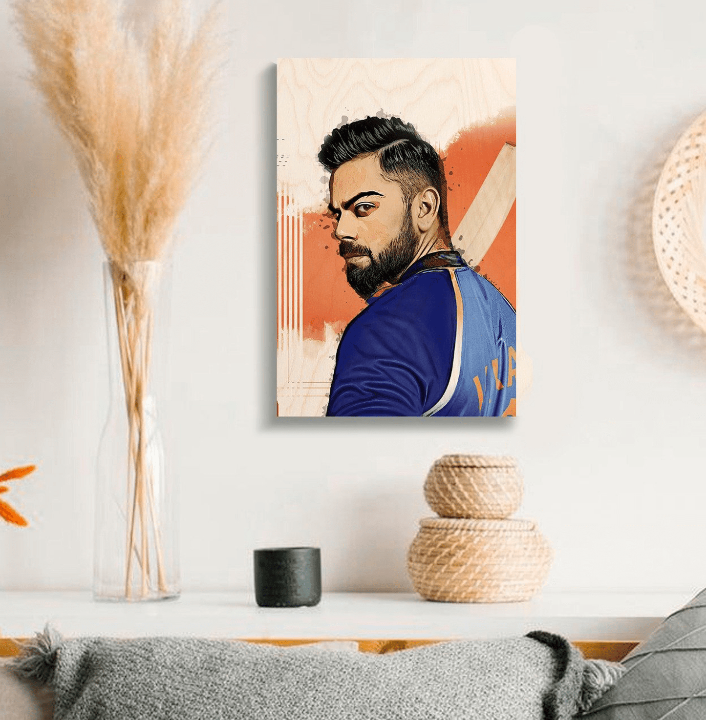 Virat Kohli Wood Print