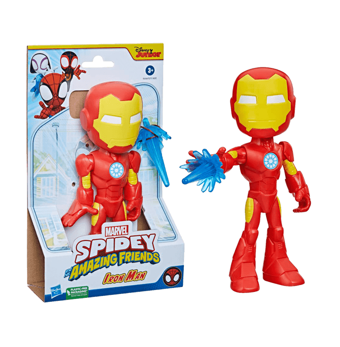 Marvel Spidey And His Amazing Friends Supersized Hero Figures Iron Man 22 cm Action Figure - www.entertainmentstore.in