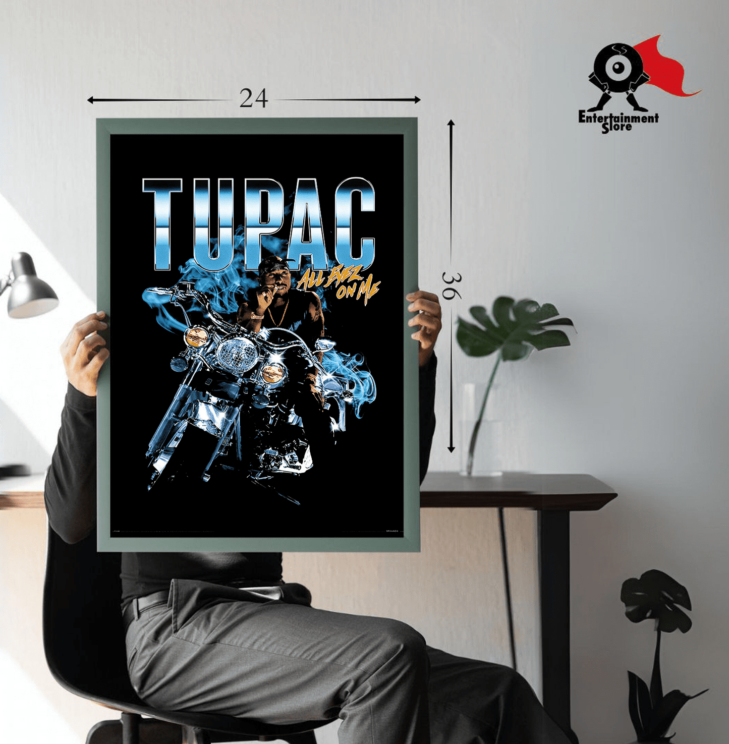 Tupac Shakur (All Eyez Motorcycle) Maxi Poster