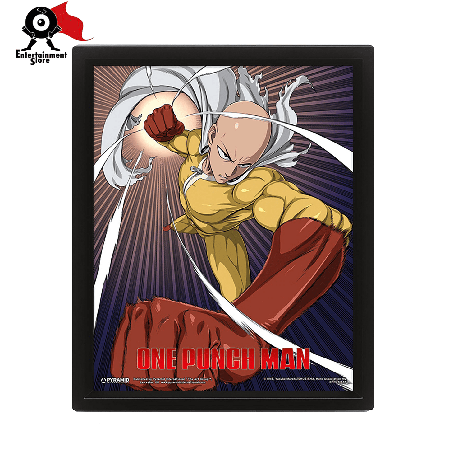 One Punch Man Saitama And Genos Framed Poster