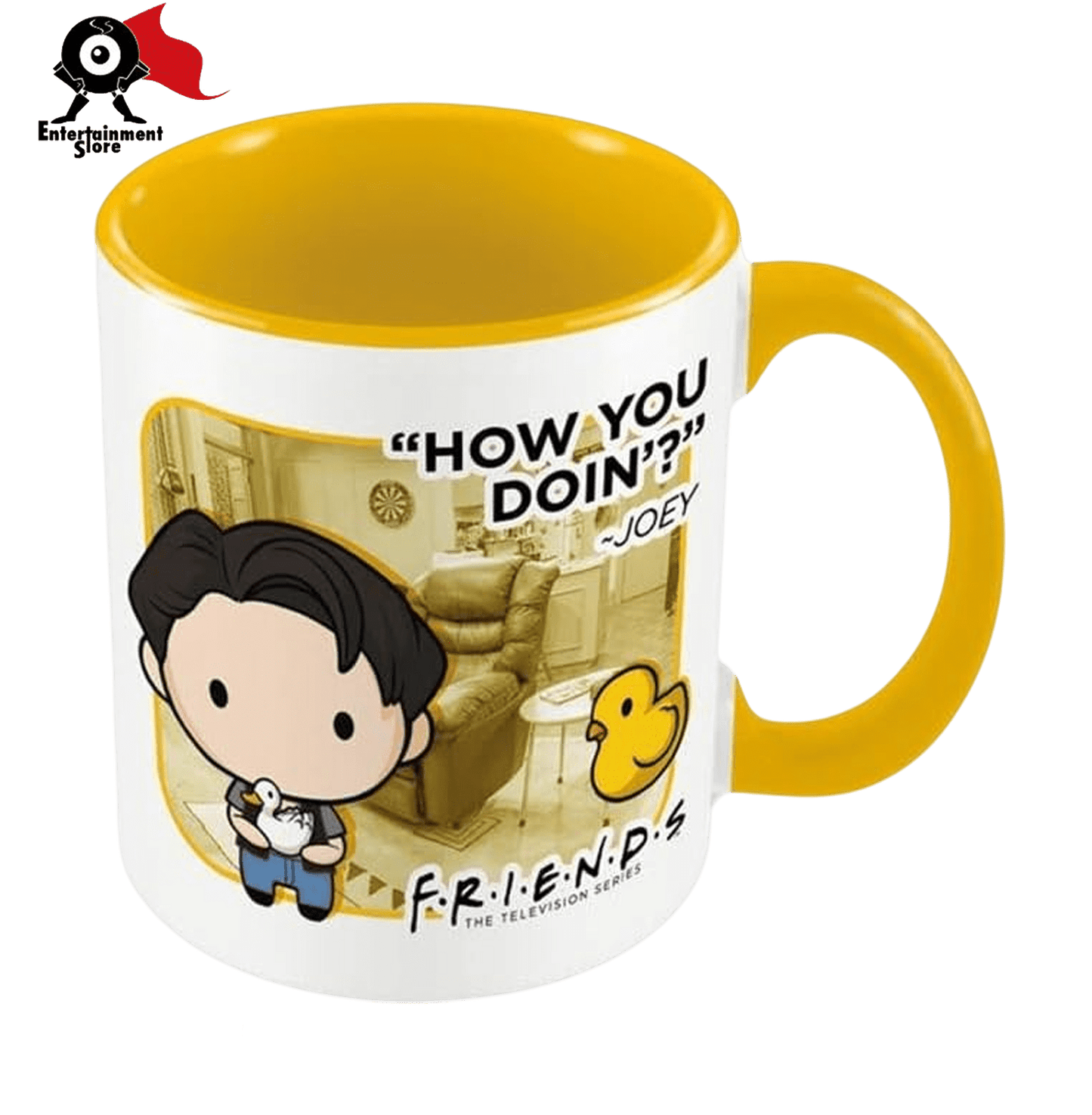 Friends (Joey Chibi) Yellow Inner Coffee Mug