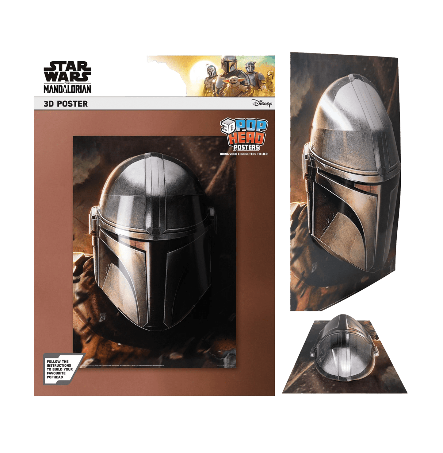 Star Wars Mandalorian 3D Poster Popheads