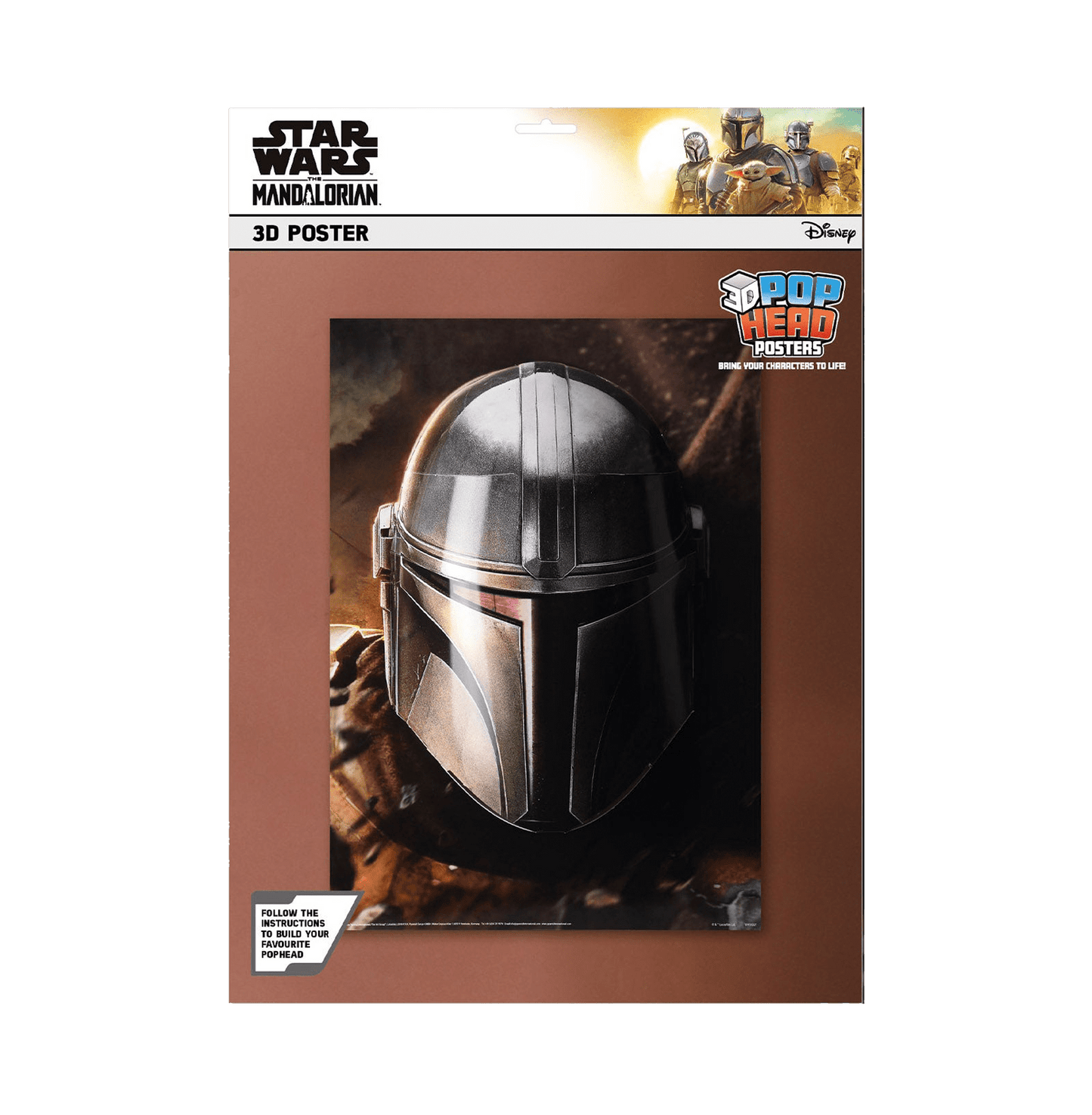 Star Wars Mandalorian 3D Poster Popheads