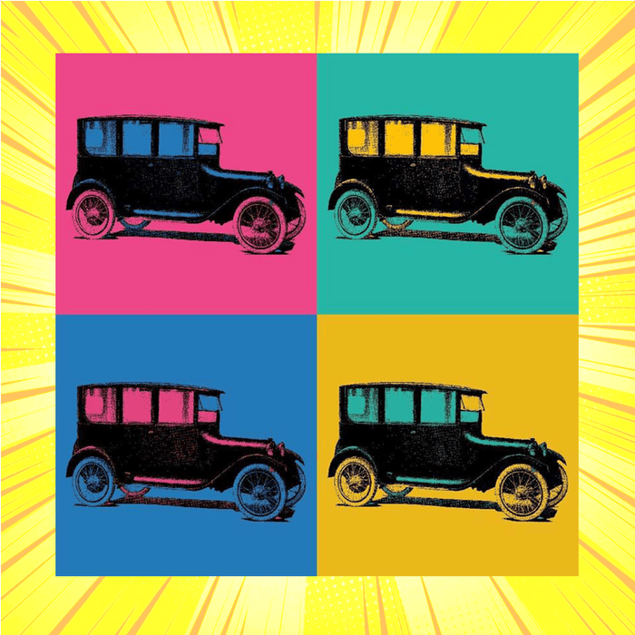 Vintage Car Pop Art Poster - www.entertainmentstore.in