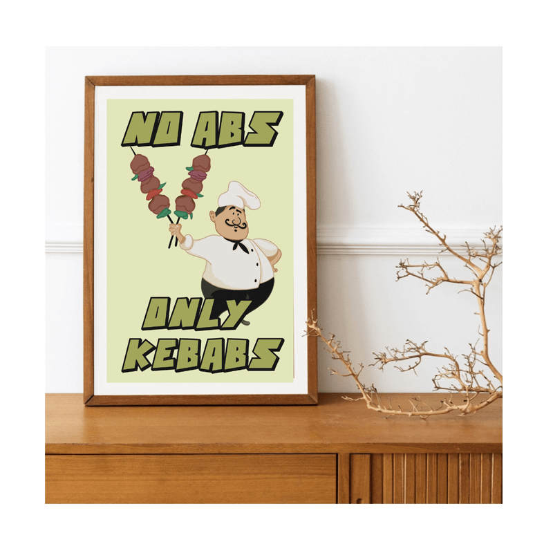 No Abs Only Kababs Frame - www.entertainmentstore.in