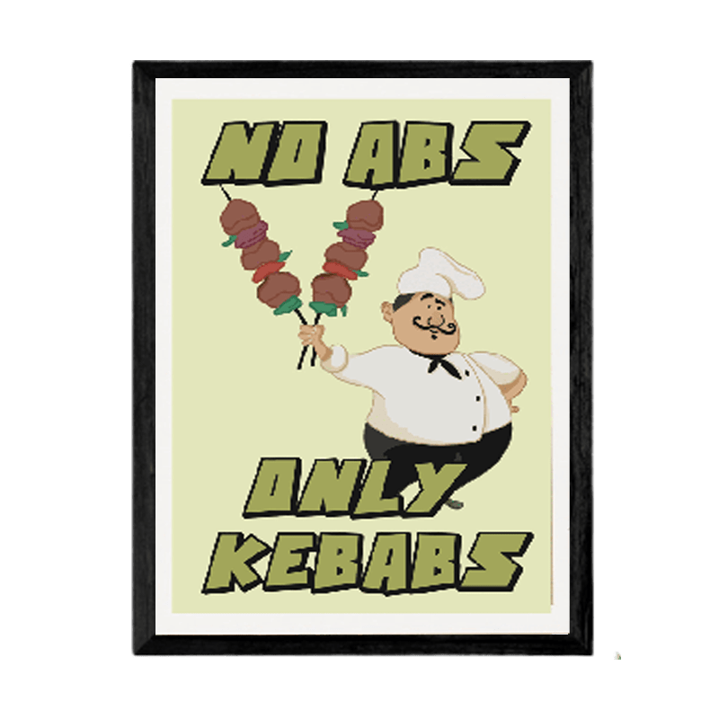 No Abs Only Kababs Frame - www.entertainmentstore.in