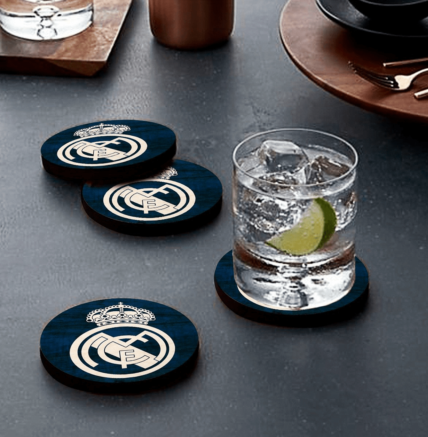 Real Madrid Wooden Coaster