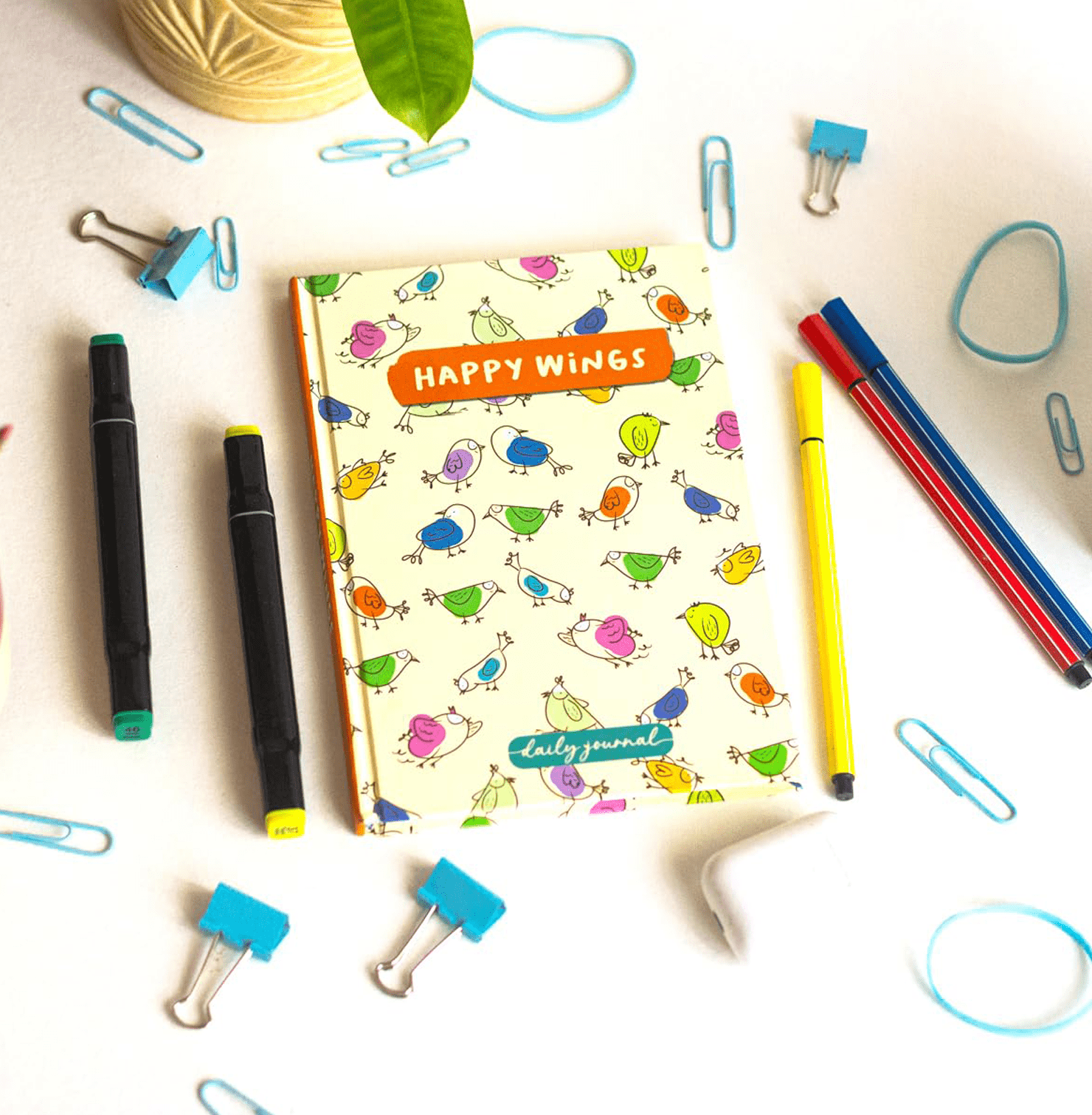 Happy Wings Dotted A5 Journal