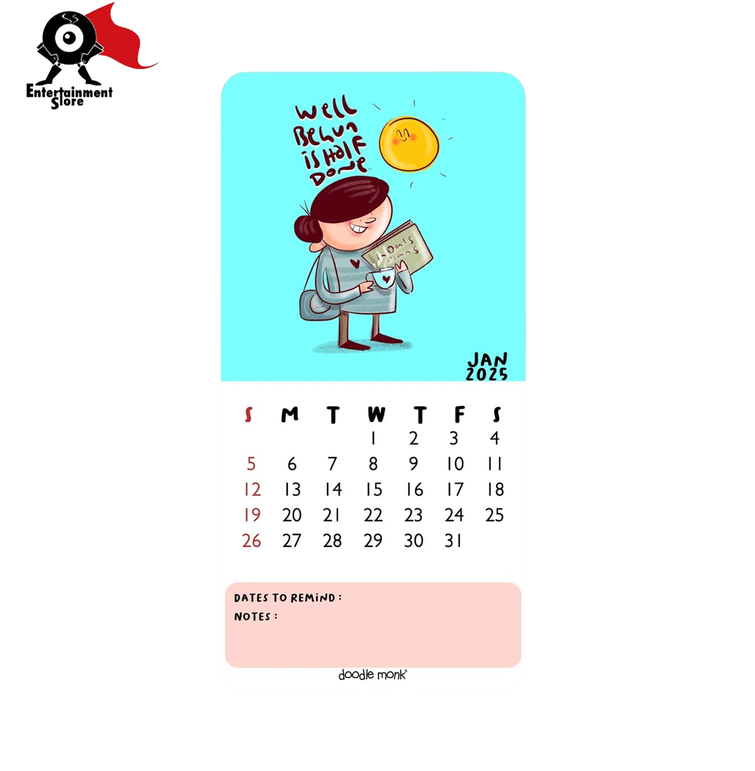 Productivity Tabletop 2025 Calendar