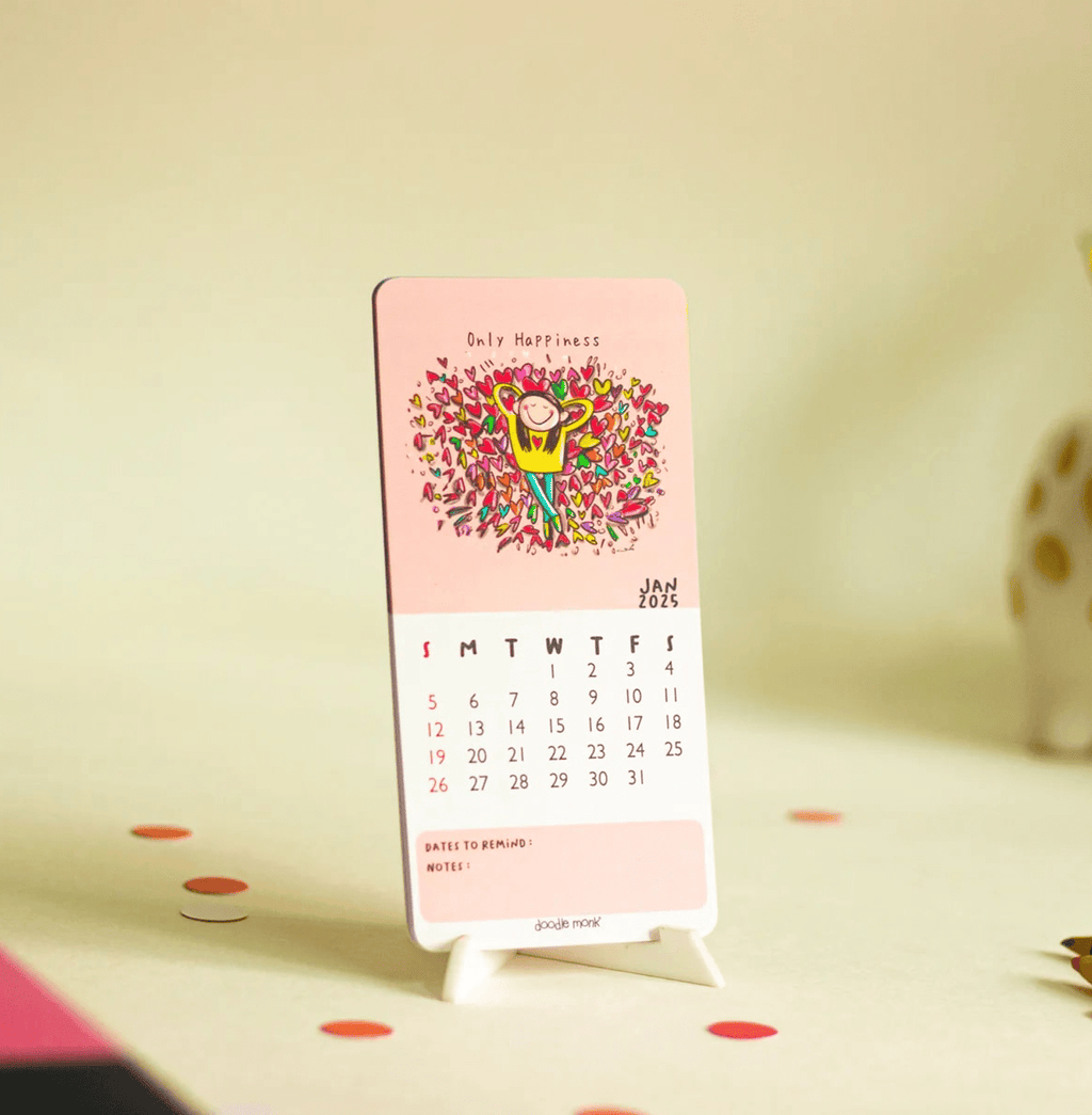 Happy Being Tabletop 2025 Calendar