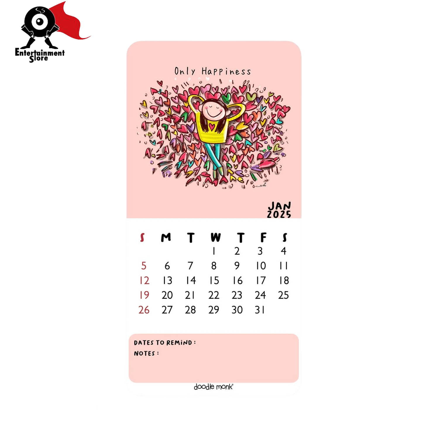 Happy Being Tabletop 2025 Calendar