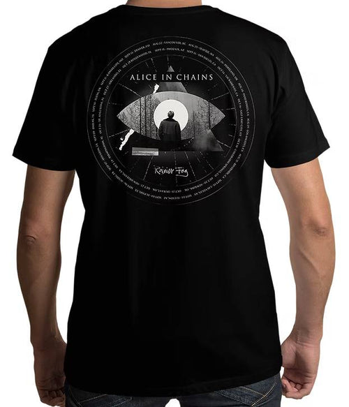 ALICE IN CHAINS RAINIER FOG BLACK T SHIRT