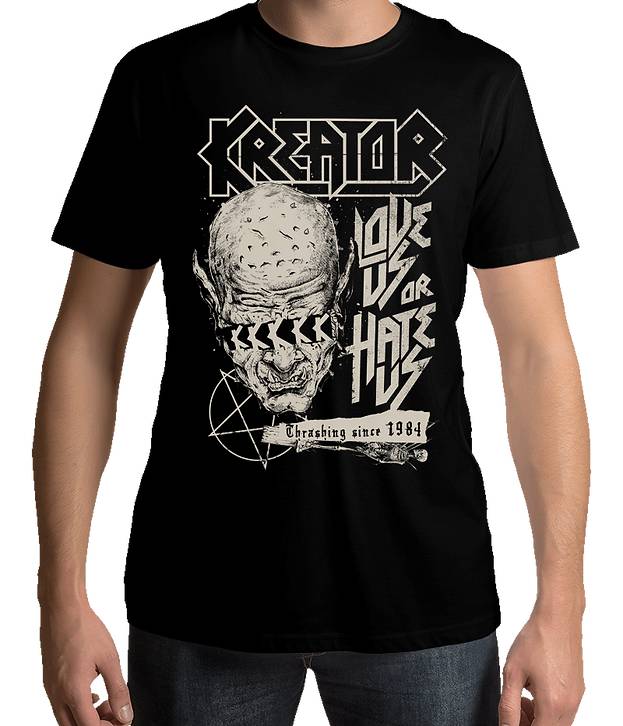 Kreator Love Us Or Hate Us Black T shirt