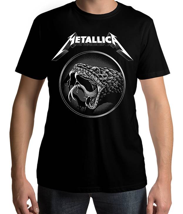 Metallica Snake Black Album T shirt