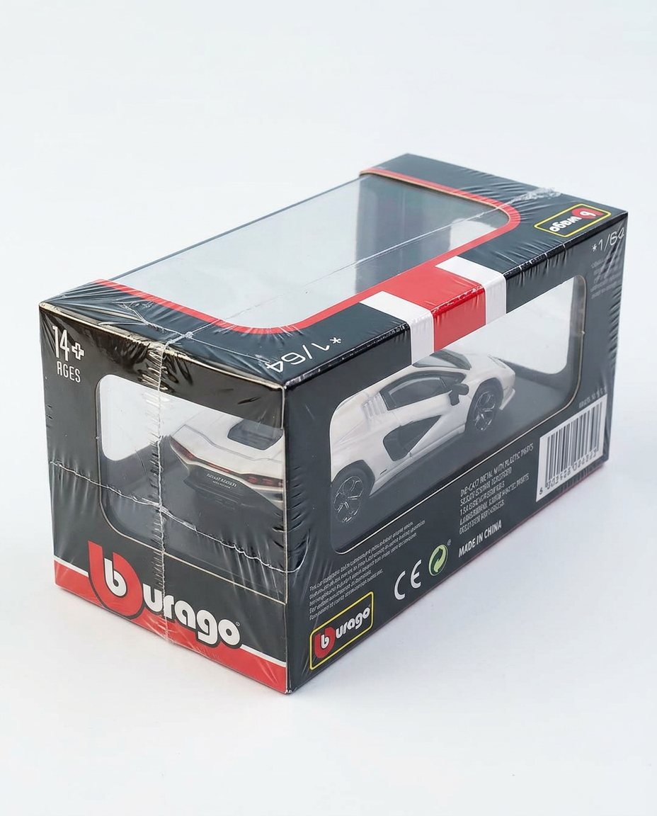 Bburago 1/64 Lamborghini Countach LPI 800-4 White Diecast