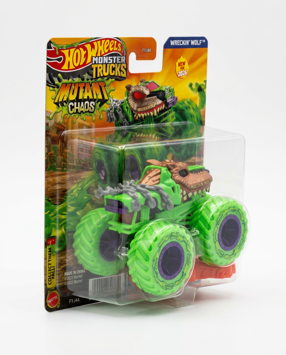 Hot Wheels Monster Trucks Mutant Chaos Wreckin' Wolf
