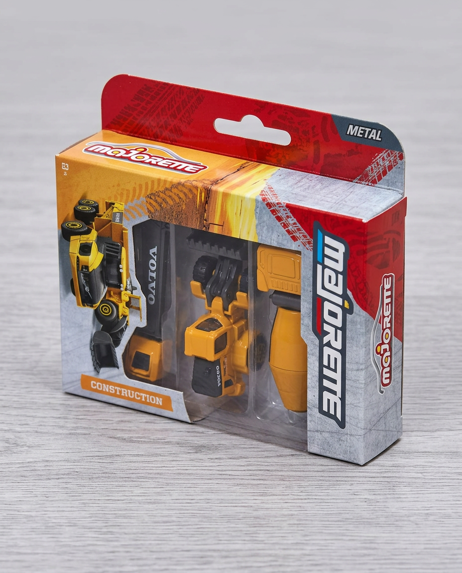 Majorette Construction Metal Vehicles Set - Yellow
