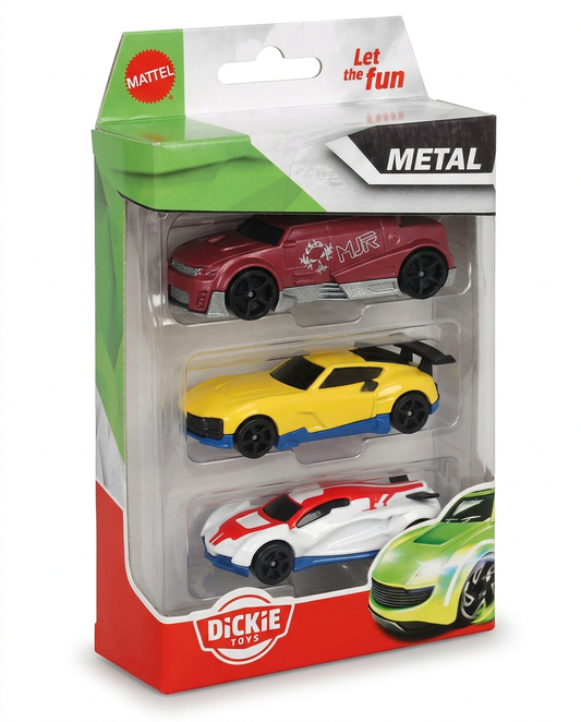 Dickie Toys Metal Die-Cast Car Set - 3 Pack