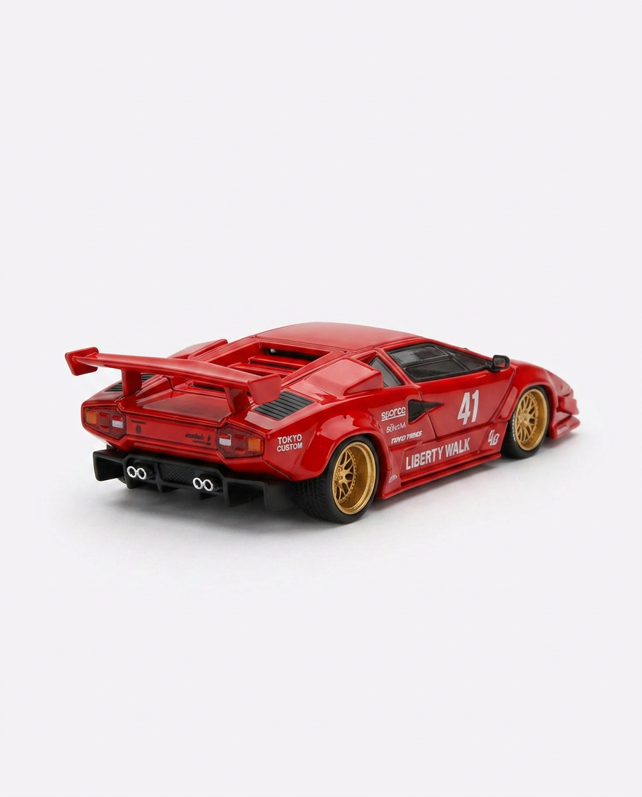 MINI GT Lamborghini Countach LB-WORKS Red Diecast Model