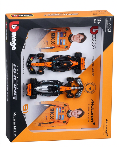 Bburago 1:43 McLaren MCL39 Formula 1 Diecast Model Cars