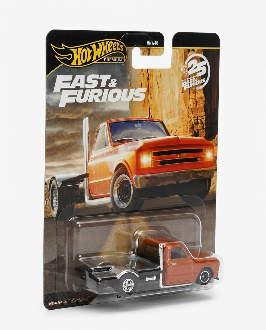 Hot Wheels Fast & Furious '67 Chevy C10 Truck, Orange
