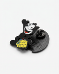 Felix the Cat Enamel Pin - Black & Yellow, Retro Style