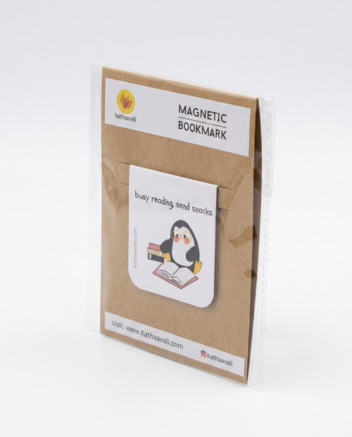 Kathaavali Magnetic Bookmark - Penguin Reading Design