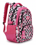 Barbie Checkered Pink & Black Backpack
