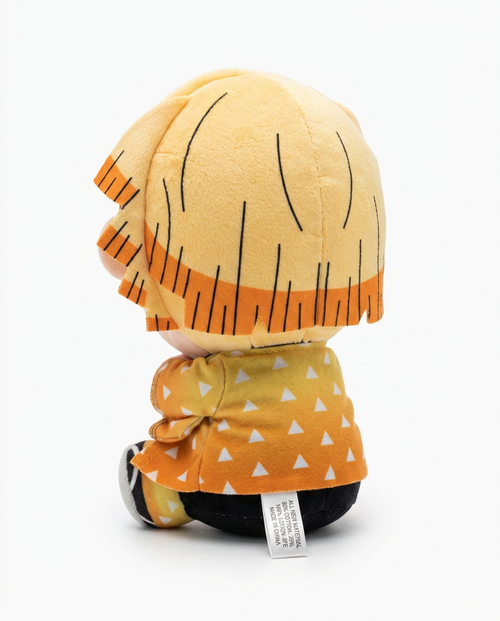 Zenitsu Agatsuma Plush Figure - Yellow/Black Fabric