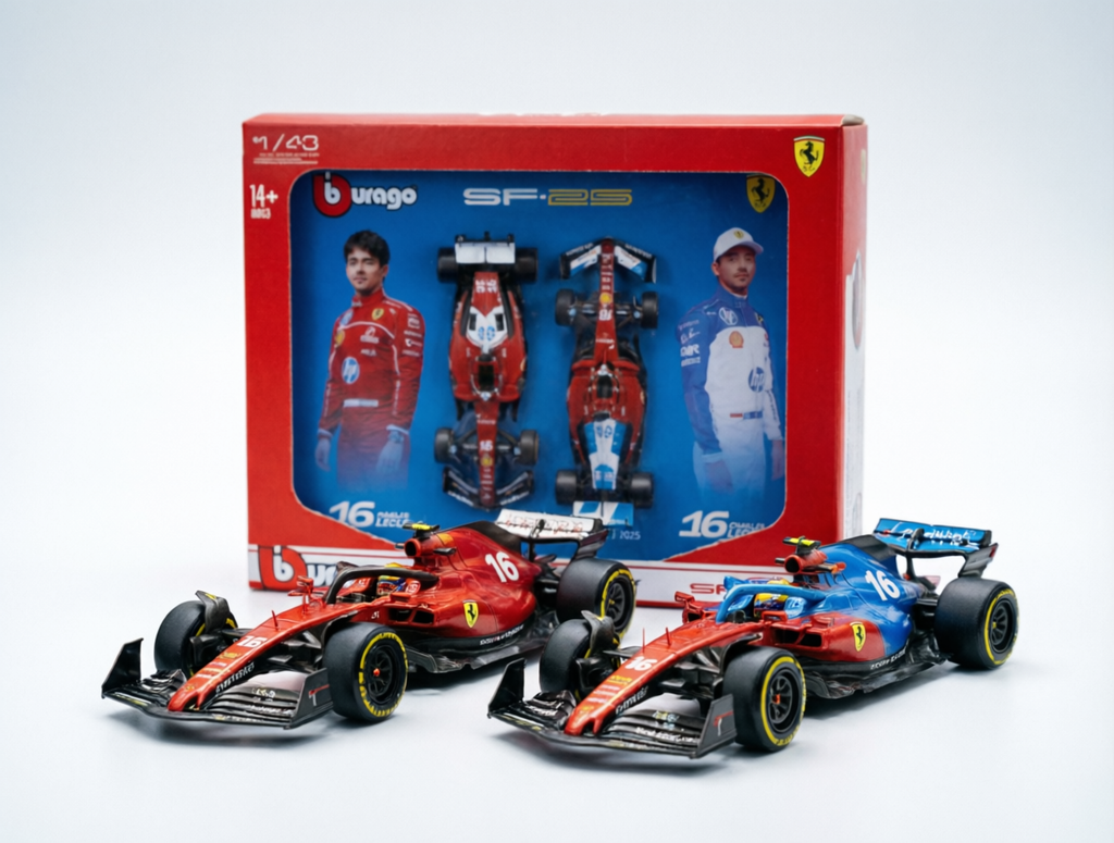 2025 Ferrari Sf25 Formula F1 Racing Team Set Of 2 Cars 1:43
