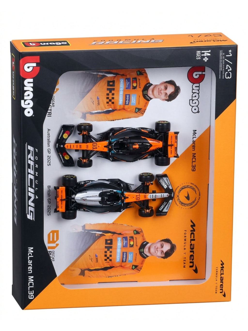 Bburago 1:43 McLaren MCL39 Formula 1 Diecast Model Cars