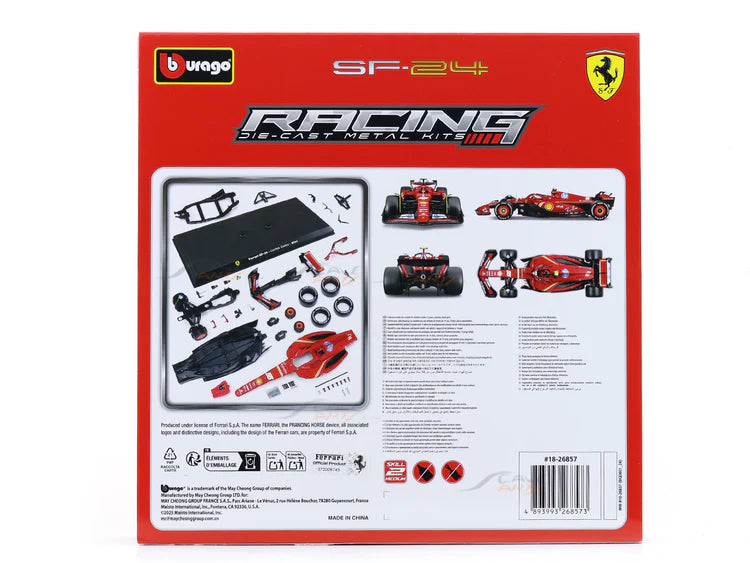 Bburago 1/24 Ferrari SF-24 Carlos Sainz Die-Cast Model Kit