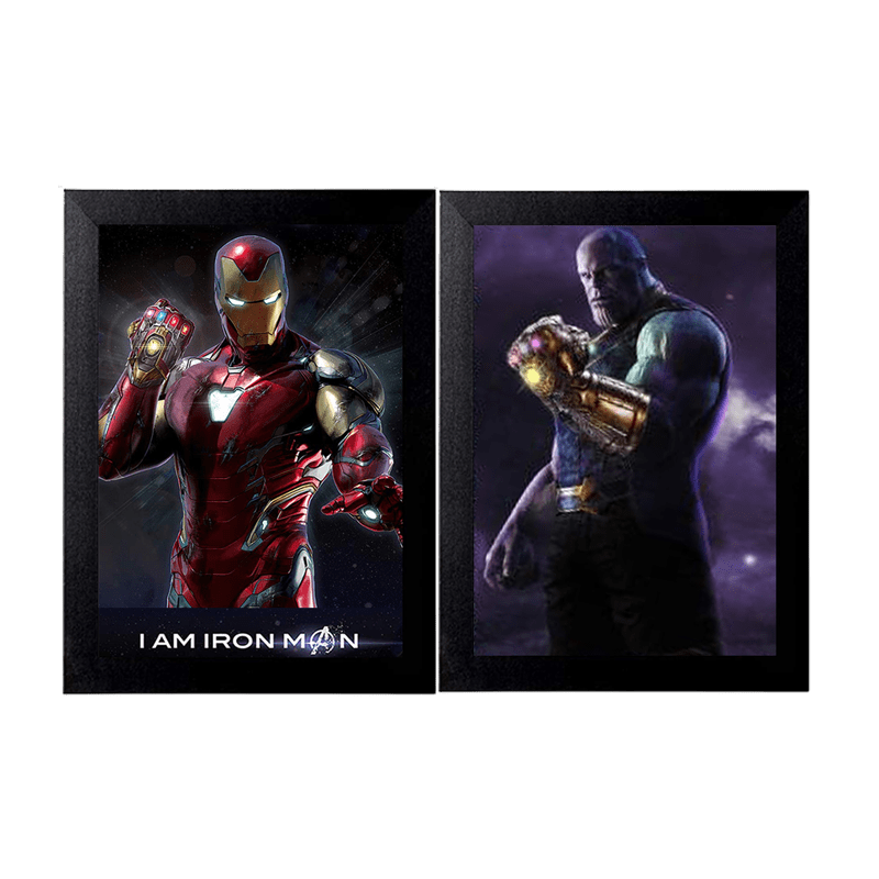 Iron Man & Thanos 3D Frame Poster - www.entertainmentstore.in