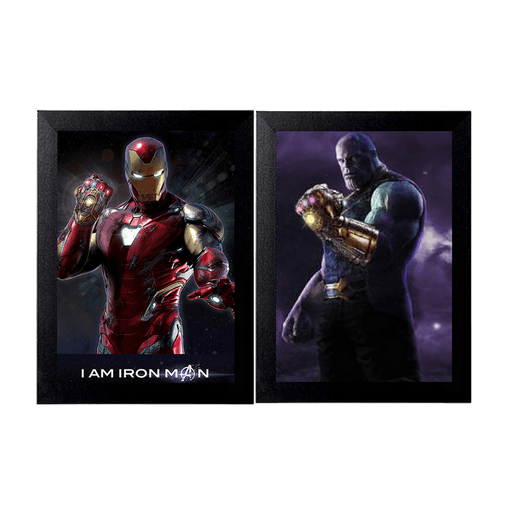 Iron Man & Thanos 3D Frame Poster - www.entertainmentstore.in