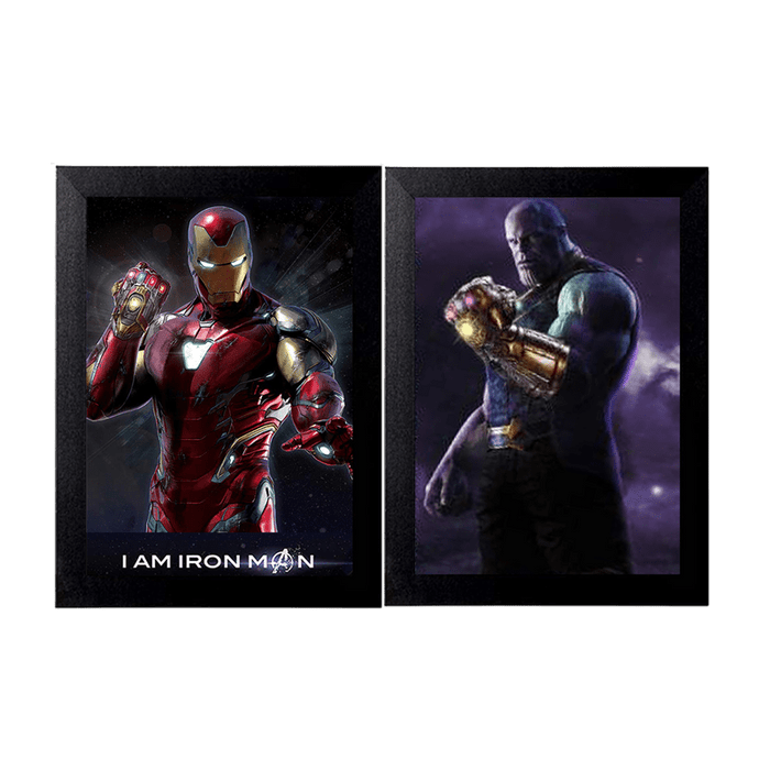 Iron Man & Thanos 3D Frame Poster - www.entertainmentstore.in