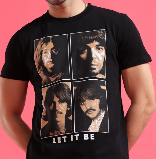 Beatles 1676 Black Mens T Shirt - www.entertainmentstore.in