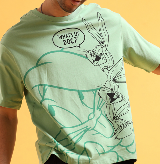 Looney Tunes 1349 Green Fig Mens T Shirt - www.entertainmentstore.in