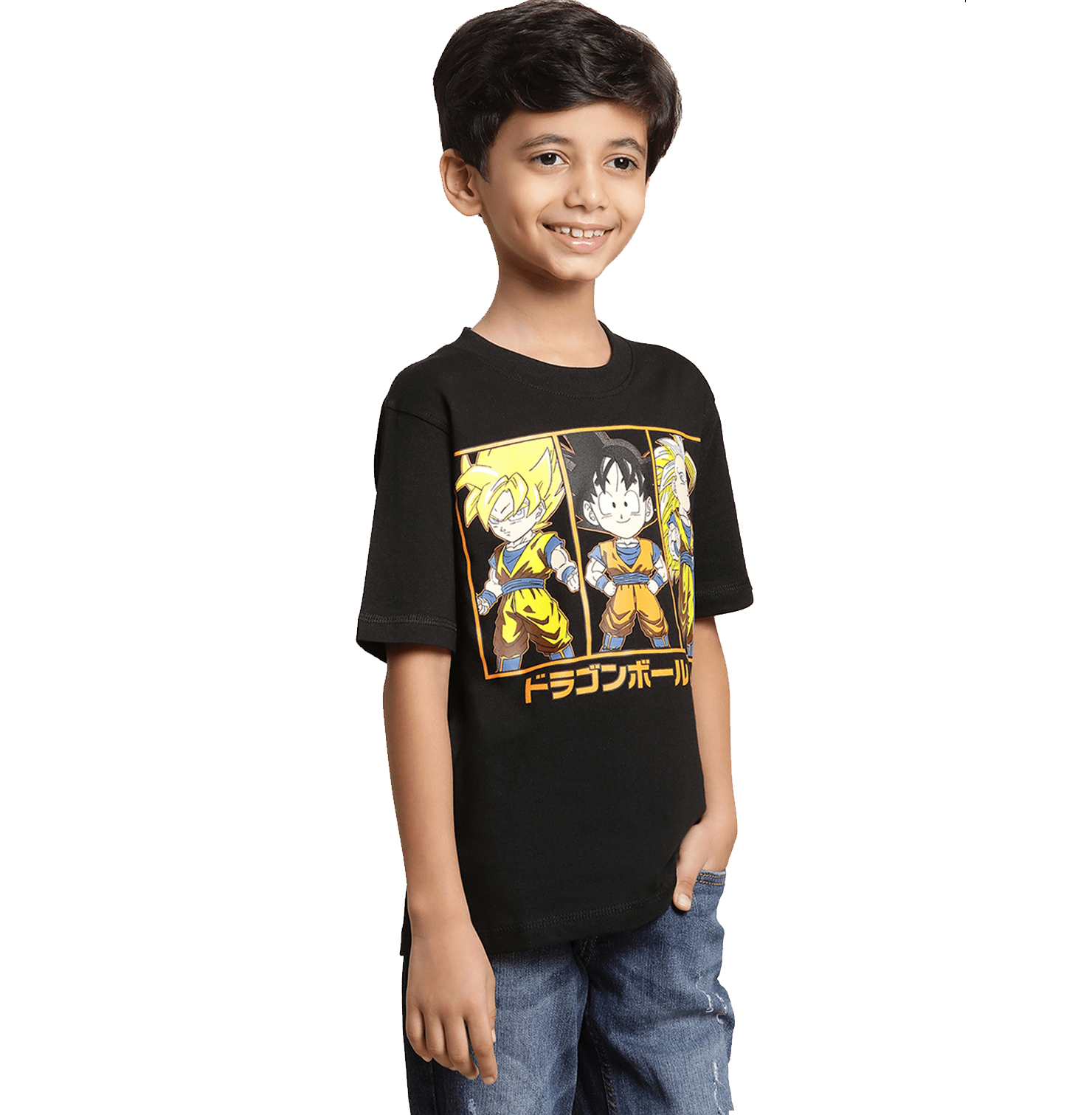 Dragon Ball Z 3318 Black Kids Boys T Shirt - www.entertainmentstore.in