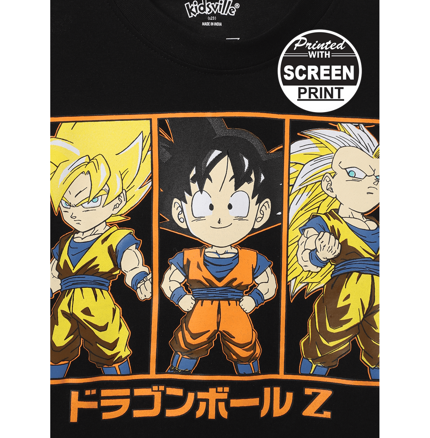 Dragon Ball Z 3318 Black Kids Boys T Shirt - www.entertainmentstore.in