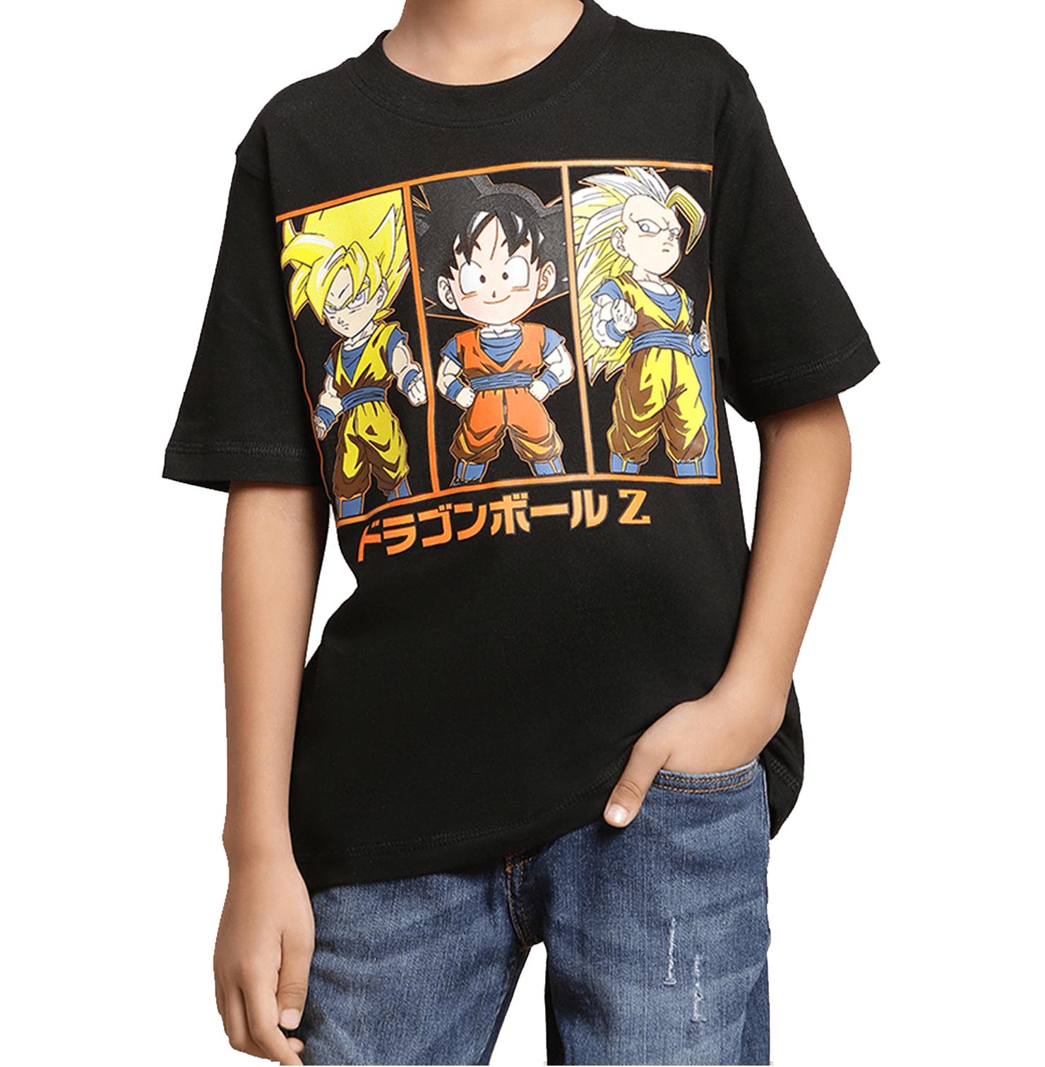 Dragon Ball Z 3318 Black Kids Boys T Shirt - www.entertainmentstore.in