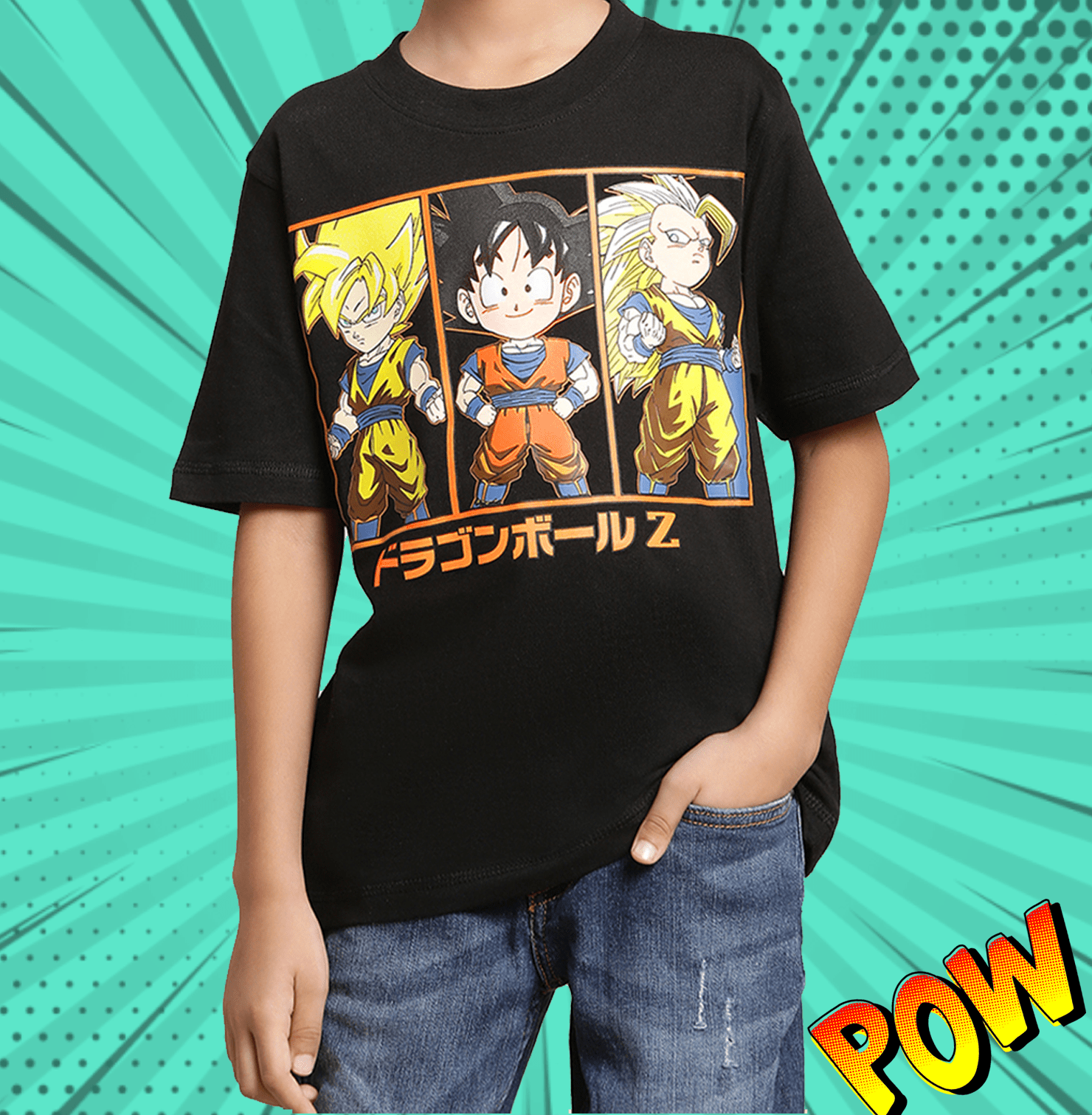 Dragon Ball Z 3318 Black Kids Boys T Shirt - www.entertainmentstore.in