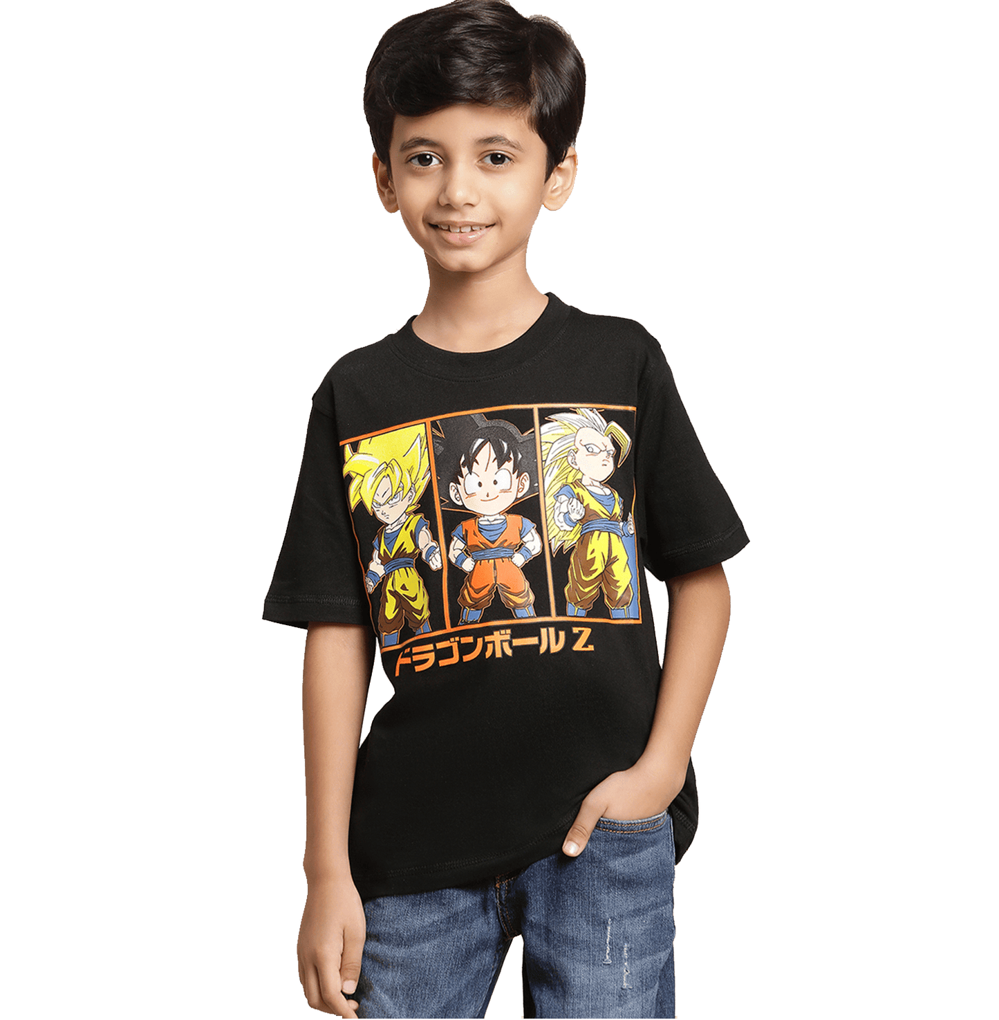 Dragon Ball Z 3318 Black Kids Boys T Shirt - www.entertainmentstore.in